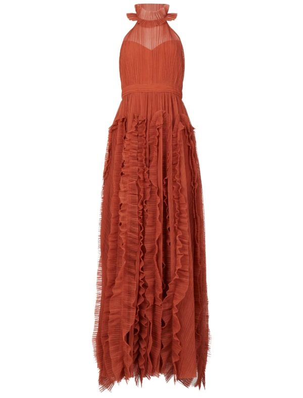 BCBG MARVYN HALTER EVENING GOWN - CINNAMON STICK - Image 6