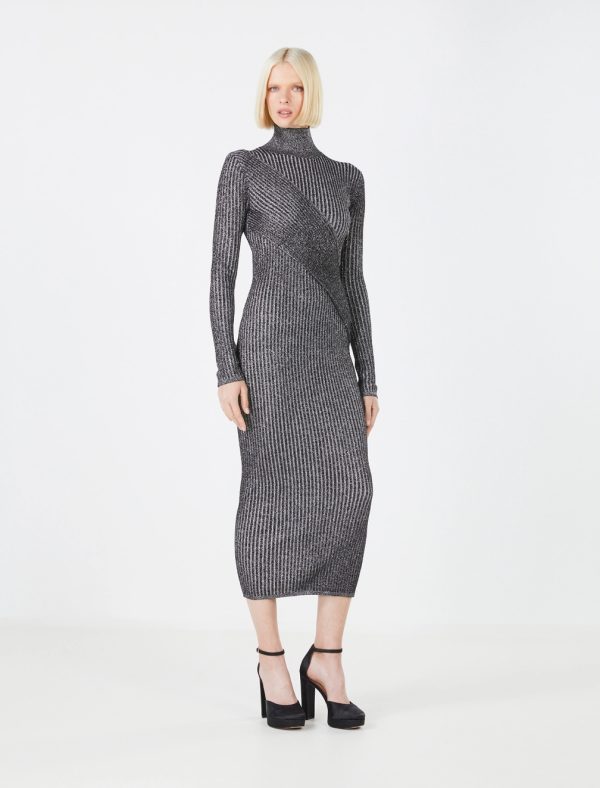 BCBG MELIORE SPARKLE DRESS - BLACK BEAUTY - Image 3