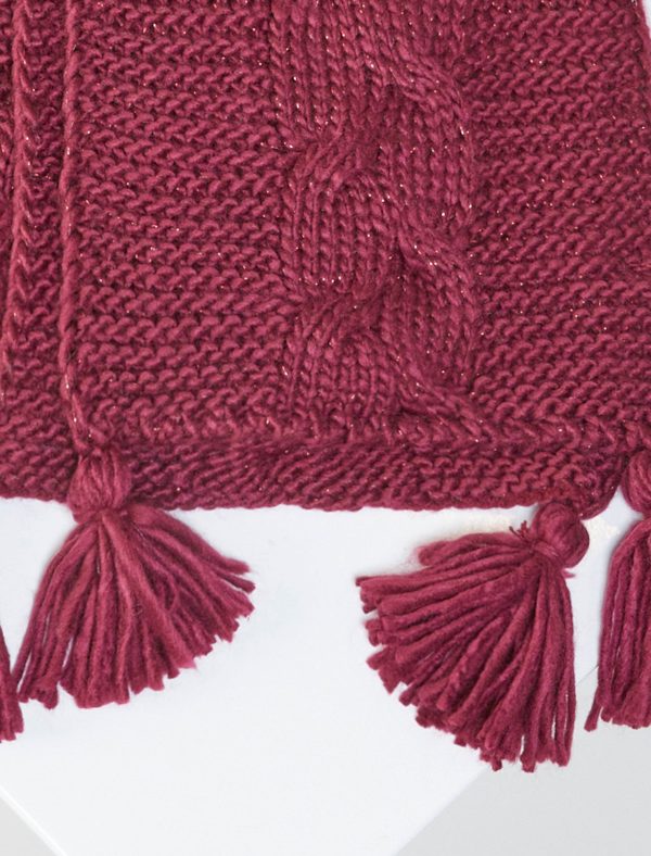 Bcbg Metallic Cable Knit Tassel Scarf - Image 3