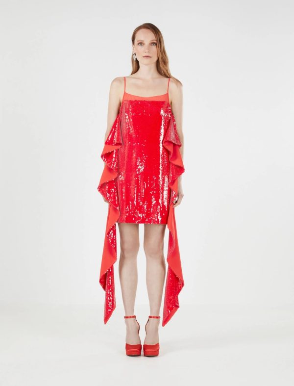 BCBG MILANA SEQUIN MINI DRESS - RUBICONDO - Image 3